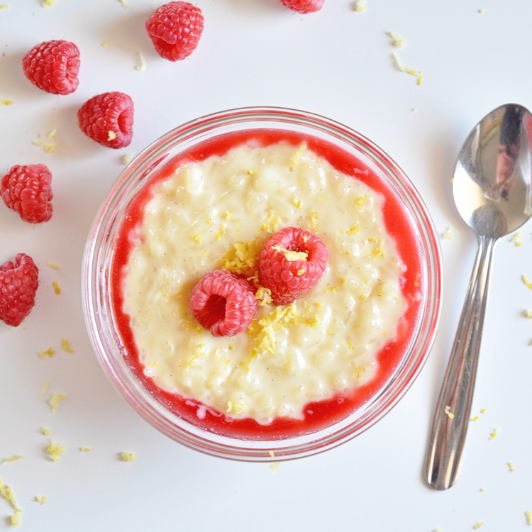 Raspberry Lemon Rice Pudding Easy Recipe Spain on a Fork